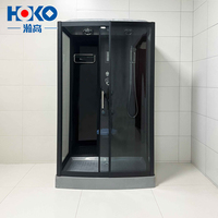 HOKO 4mm Style verre trempé pour salle de bain avec fonction de massage Cabine de douche avec plateau en acrylique vapeur