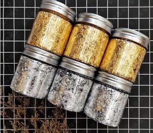 Di alta qualità 1 KG piccolo frammento di imitazione foglia d'oro foglia di rame fiocchi di decorazione arte artigianato materiale metallico - Product Image 6