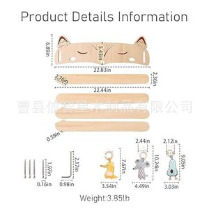 Gimnasio de actividades de madera para bebés con forma de animales, 22.83in x 22.41in x 22.83in, para recién nacidos, uso doméstico - Product Image 5