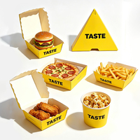 Boîtes d'emballage pour frites, personnalisables avec logo, pour poulet, hamburgers et plats à emporter, en carton, petites boîtes alimentaires de qualité professionnelle