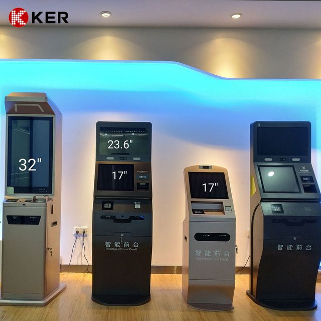 32" Interactive Self Service Hotel Check-In/Check-Out Touchscreen Kiosk for Education & Elevator Use Black 1 Year Warranty