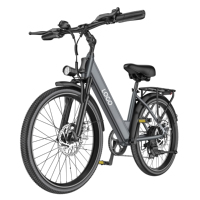 Bicicleta Eléctrica de Ciudad GOKEEP EP26ST con Motor Trasero de 48V 10.4AH 250W, Neumático Grueso de 26 Pulgadas, para Carretera y Nieve, Fabricada por OEM ODM