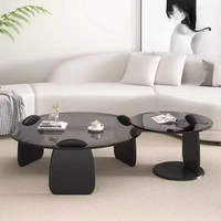 Table basse en verre trempé, design moderne et mobile, luxe léger, pour salon, petit appartement, bord arrondi, table minimaliste