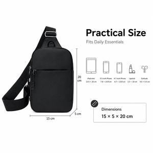 Borsa a Tracolla Piccola Personalizzabile con Logo, Marsupio, Borsa a Spalla per Telefono, Borsa Messenger <span class=keywords><strong>da</strong></span> Petto per Uomo e Donna, Vendita all'Ingrosso per Viaggi e Attività all'Aperto - Product Image 3