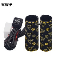 Poignées de guidon chauffantes électriques universelles DC20-90V, film chauffant en métal, Kevlar, fonction hydrofuge et mémoire pour vélos électriques