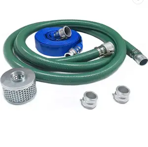 Plastic corrugated suction hose with rigid pvc spiral