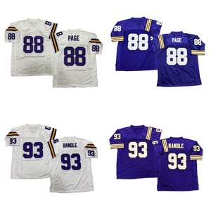 Maglia da rugby da uomo in stile vintage cucita, Chuck Foreman, Chris Doleman, Cris Carter, Randy Moss, Alan Page, taglie S-3XL, spedizione rapida - Product Image 1