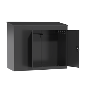 Caja de Almacenamiento para Bicicletas de Fabricante para 2 Bicicletas, Armario de Almacenamiento para Bicicletas de Piso, Casillero de Metal Resistente a la Intemperie para Bicicletas, Garaje para 2 Bicicletas al Aire Libre - Product Image 1