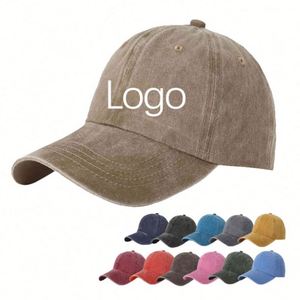 Oem Custom Dad Hat Vintage Blank <b>Plain</b> 100% Cotton 6 Panel Washed Denim Baseball <b>Caps</b> and Hats Promotion Gift - Product Image 1