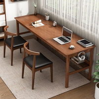 Bureau long pour deux personnes, moderne, simple, en bois massif, pour ordinateur, bureau d'étude pour étudiants