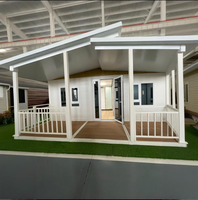 Casa Prefabricada de Lujo Aislada, Villa Expandible de Dos Dormitorios, Casa Plegable para Exteriores, Diseño Moderno, Color Blanco