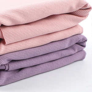 High Quality Thick Viscose Jersey Ribbed Noodle Fabric Rayon Spandex Rib Fabric for Garment Clothing - Product Image 2