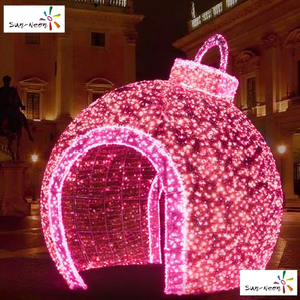 Boule de Noël géante en verre LED pour décorations d'événements, installation facile, indice de protection IP44 - Product Image 6