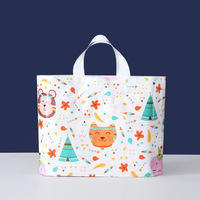Sac de shopping de haute qualité avec poignée personnalisée, sac en polyéthylène souple avec anse, sac de shopping en plastique LDPE/HDPE pour l'emballage de vêtements