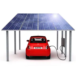 Produsen sistem harga rendah grosir lengkap sistem surya off grid 10KW carport kit panel surya carport sistem atap surya