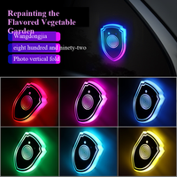 Nouvel ensemble d'éclairage d'ambiance coloré personnalisable pour intérieur de voiture, avec autocollants de protection 12V pour AUDI