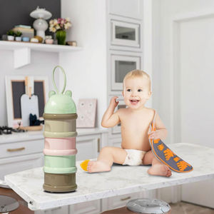 Boîte de rangement portable à 3 couches Distributeur de bouteilles uniques de qualité alimentaire pour 0-12 mois Collations pour bébés à débit rapide Alimentation des enfants animaux - Product Image 2