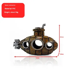 Decorazione per Acquario <span class=keywords><strong>SpongeBob</strong></span> SquarePants Casa dell'Ananas Set Completo di Ornamenti Piccoli Nascondiglio per Pesciolini Guppy Sottomarino in PVC - Product Image 5