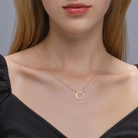 Nouveauté : Collier Cercle Entrelacé en Argent 925 avec Breloques de Noël en Moissanite (1,8 mm, 1,6 mm, 1,4 mm, 1,1 mm) pour Femme