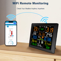 Station météo WiFi professionnelle 7-en-1 avec capteur intérieur/extérieur, affichage LCD sans fil de la vitesse du vent, de la pluie et des UV, portée de 100 m, C/F