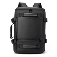 Sac à dos imperméable antivol en PU pour l'école et le travail, grande capacité, sac de voyage portable avec fermeture éclair pour hommes
