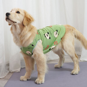 Chaleco para perros grandes con estampado de panda verde, ropa transpirable para verano, invierno, primavera y otoño, ropa para Golden Retriever y Labrador - Product Image 4