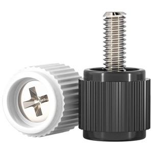 Phillips Head Hand <b>Screws</b> <b>M3</b> M4 Round Knurled Plastic Cap Toolless Tightening For Server Racks And Chassis - Product Image 1