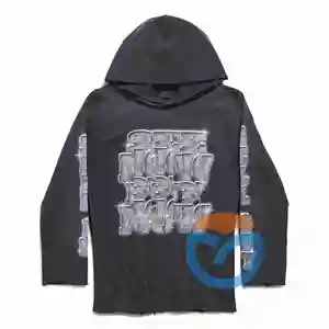 2024 Odm/Oem Custom Logo Breien Jacquard Katoen Oversized Lange Mouw Ronde Hals Gebreide Hoodie Voor Heren