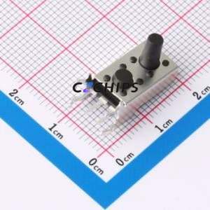 TC-1125-A10-B5.0-250 Tactile Switch Through hole-3P,8.6x16.2mm Switch Round Button 2.5N Right Angle Insert With Bracket - Product Image 1