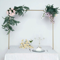 Structure d'arche métallique pour mariage, support d'arche en fer robuste pour toile de fond de cérémonie de mariage, décoration florale pour événements et fêtes