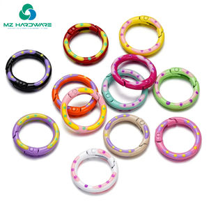 MZhardware Mousqueton de luxe en métal multicolore avec anneau à ressort, clips porte-clés, crochet pour laisse de chien, léger, étanche, boucle DIY - Product Image 3