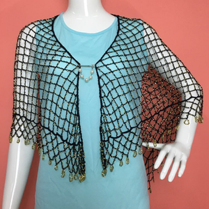 Ecowalson eleganti da donna abiti da sera scialli a rete cava damigella sposa da sposa boleri da sposa avvolge decorazione da donna per festa scialle - Product Image 3