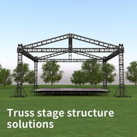Sistema de Truss para Eventos al Aire Libre, Iluminación de Escenario, Truss para DJ, Altavoces Line Array Negros, para Exposiciones