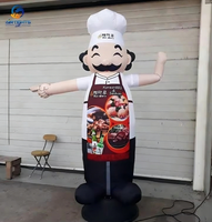 Bonne conception agitant le danseur gonflable d'air de chef de ballon de chef de main pour le restaurant
