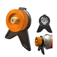 2 buah 1 Lb adaptor tabung kecil propana Input EN417 Lindal katup Kemah adaptor kompor Output silinder LPG luar ruangan