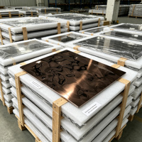 Pelat Baja Tahan Karat Dekoratif 304 ASTM 2B Pemotongan Titanium Hitam Motif Riak Air Cermin Panel Dinding Lift Dekorasi Hotel