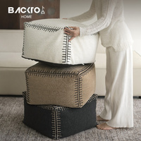 Coussin de sol moderne de luxe Pouf décoratif pour la maison tabouret brodé à la main pouf salon canapé décor coussin de siège repose-pieds