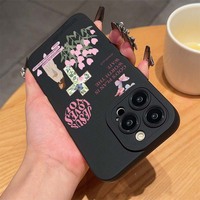 Fleur Croix Impression Élève Oeil Pro Caméra Trou TPU Housse de Téléphone Portable pour Iphone 17 X Xr Xs 11 12 13 14 15 16 Pro Max Plus