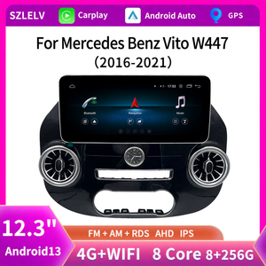 Applicable à l'exportation, écran central grand format 360° panoramique tout-en-un pour <span class=keywords><strong>Mercedes</strong></span>-<span class=keywords><strong>Benz</strong></span> <span class=keywords><strong>Vito</strong></span> W447 15-22, écran IPS - Product Image 2