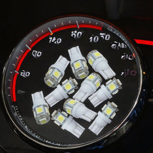 Nouvelle ampoule LED T10 12V W5W 194 168 5SMD 5050 super lumineuse bleue pour éclairage intérieur de voiture, plafonnier, carte, plaque d'immatriculation - Product Image 2