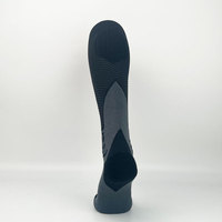 Chaussettes de compression sportives noires personnalisées pour hommes et femmes, confortables, respirantes, compression graduée, athlétiques, OEM