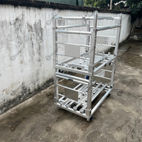 Chariot pliable en aluminium pour truss de projecteurs mobiles, alternative au flight case pour équipement d'éclairage professionnel Chauvet