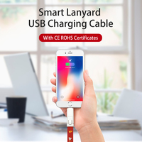 Câble lanière en tissu 6-en-1 personnalisable avec logo, certifié CE RoHS, 60W PD, 90CM Type-C pour iPhone 14 15 16 17 et téléphones Android, idéal pour les événements