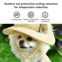 Premium Design Pet Sun Hat Dog Cooling Cap Léger Mesh Protection UV Réglable pour Voyage Plage
