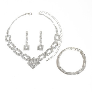 Conjunto de joyería <span class=keywords><strong>popular</strong></span> europea americana para fiestas compromisos bodas vacaciones-incluye collar pendientes pulsera nupcial - Product Image 5