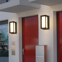 Lámpara de Pared LED Moderna para Exteriores, Efecto de Luz Ascendente y Descendente, Minimalista, Delgada, de ABS, 6000K, Luz Cálida, para Pasillo, Entrada
