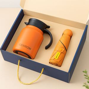 Coffret cadeau d'entreprise personnalisé avec tasse à thé isotherme et parapluie pour le marketing promotionnel, adapté aux acheteurs B2B - Product Image 6