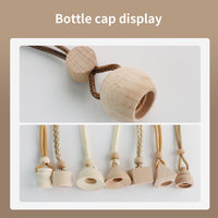 Bouteille diffuseur de parfum pour voiture en verre transparent rond de 8 ml, 10 ml, 15 ml avec bouchon en bois naturel, design portable à suspendre, parfaite