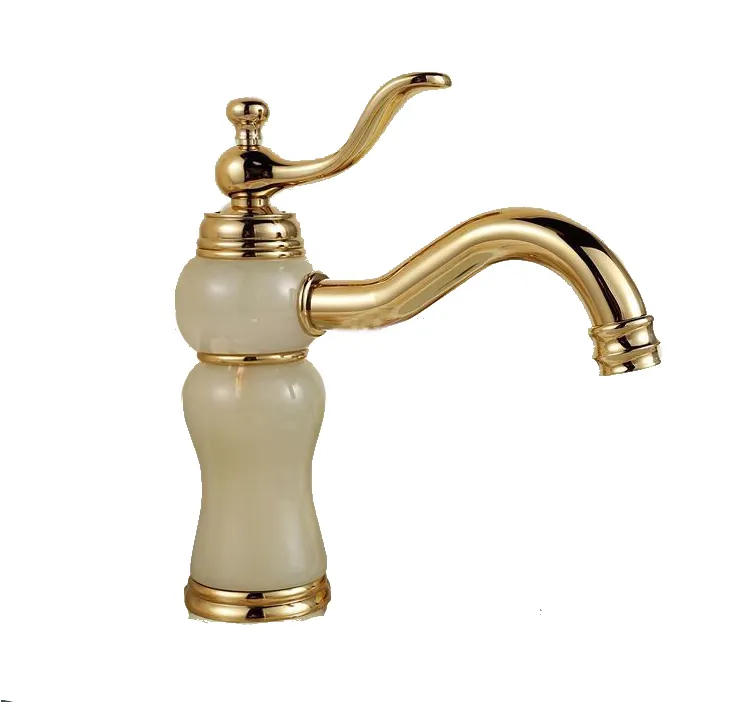Single Handle China Supplier Ceramic Dull Gold Basin Antique Basin Faucet Sink Bathroom Mixer Tap