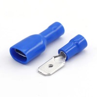 Borne femelle entièrement isolée série FDFD borne à sertir en cuivre connecteur articulé bout à bout rouge jaune bleu bornes isolées